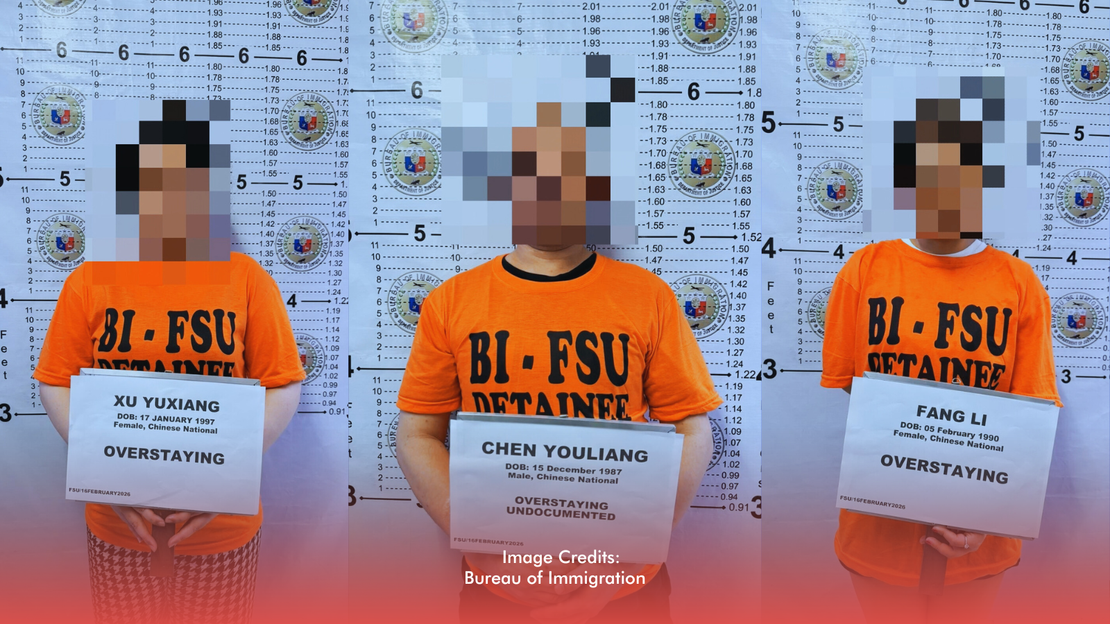 BI arrests 3 chinese nationals in Parañaque for identity theft and visa violations.