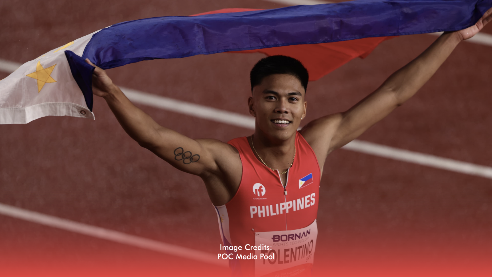 The Paris Olympian won bronze in the men’s 110-meter hurdles on Sunday night, Sept. 27.