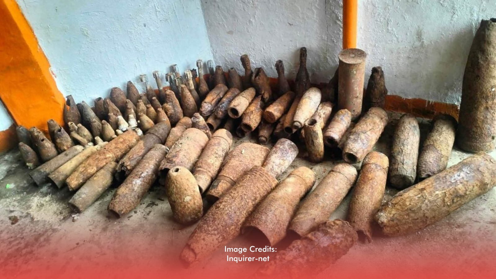 93 Rusty Explosives, Including a WWII Bomb, Found in a Jolo Junk Shop