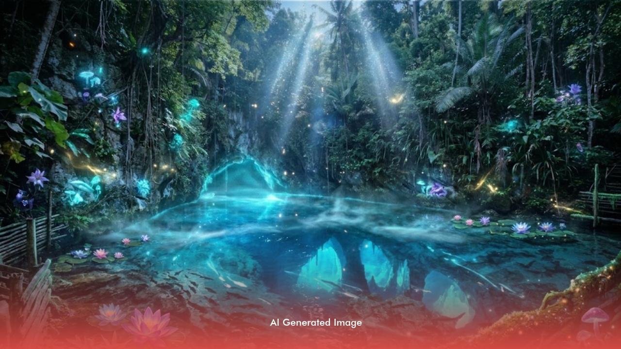 The Hinatuan Enchanted River is famous for its striking blue water, mysterious depths, and folklore about supernatural beings said to protect it.